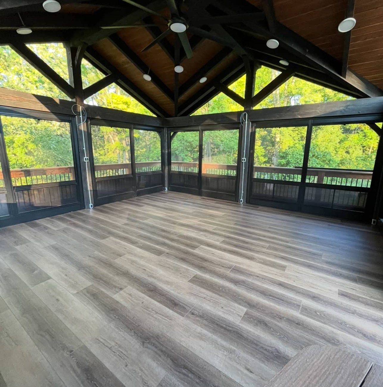 Finished home addition interior in Hamilton