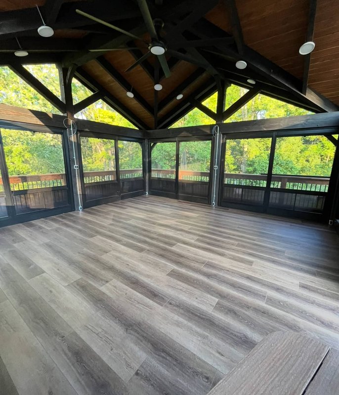 Screened-in porch addition interior