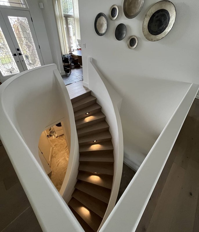 Custom spiral staircase renovation