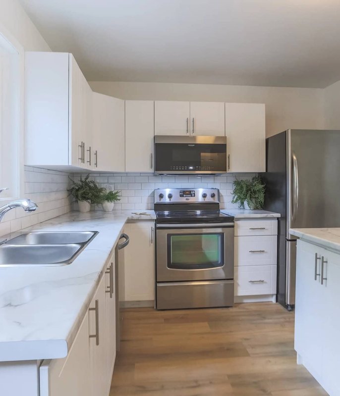 White kitchen renovation