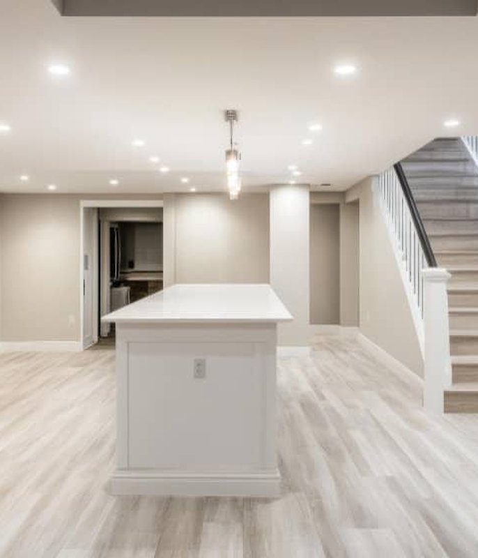 Finished basement renovation